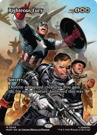 Righteous Fury (MAR-049) [Marvel Universe Eternal-Legal] Foil MTG Single Wizards of the Coast