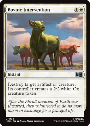 Bovine Intervention (Surge Foil) (MSC-123) [Commander: Marvel Super Heroes] Foil MTG Single Wizards of the Coast