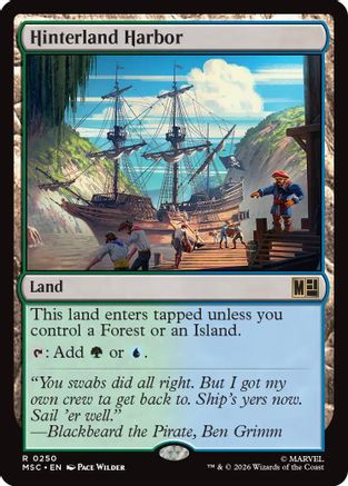 Hinterland Harbor (Surge Foil) (MSC-250) [Commander: Marvel Super Heroes] Foil MTG Single Wizards of the Coast