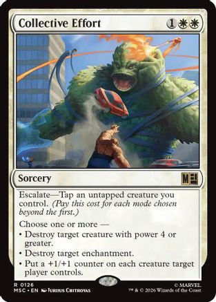 Collective Effort (Surge Foil) (MSC-126) [Commander: Marvel Super Heroes] Foil MTG Single Wizards of the Coast