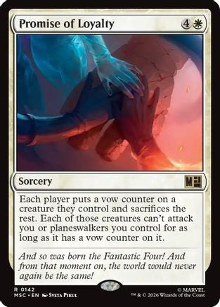 Promise of Loyalty (Surge Foil) (MSC-142) [Commander: Marvel Super Heroes] Foil MTG Single Wizards of the Coast