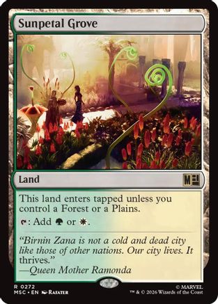 Sunpetal Grove (MSC-272) [Commander: Marvel Super Heroes] MTG Single Wizards of the Coast
