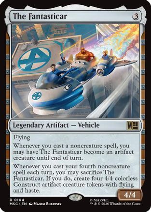 The Fantasticar (Surge Foil) (MSC-104) [Commander: Marvel Super Heroes] Foil MTG Single Wizards of the Coast