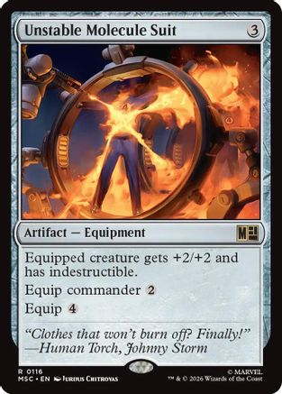 Unstable Molecule Suit (MSC-116) [Commander: Marvel Super Heroes] MTG Single Wizards of the Coast