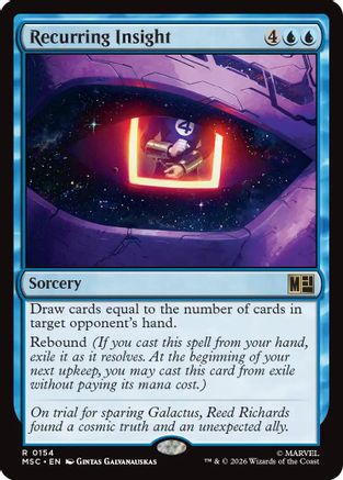 Recurring Insight (Surge Foil) (MSC-154) [Commander: Marvel Super Heroes] Foil MTG Single Wizards of the Coast