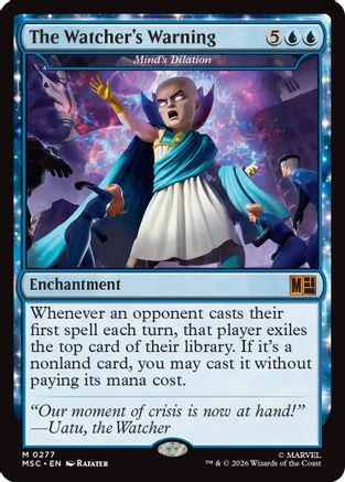 The Watcher's Warning - Mind's Dilation (Surge Foil) (MSC-277) [Commander: Marvel Super Heroes] Foil MTG Single Wizards of the Coast