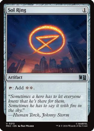 Sol Ring (0212) (Surge Foil) (MSC-212) [Commander: Marvel Super Heroes] Foil MTG Single Wizards of the Coast