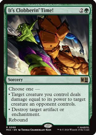 It's Clobberin' Time! (Surge Foil) (MSC-066) [Commander: Marvel Super Heroes] Foil MTG Single Wizards of the Coast
