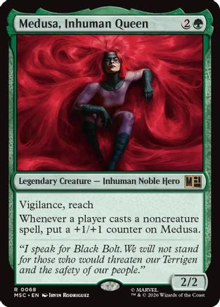 Medusa, Inhuman Queen (Surge Foil) (MSC-068) [Commander: Marvel Super Heroes] Foil MTG Single Wizards of the Coast
