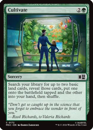 Cultivate (Surge Foil) (MSC-172) [Commander: Marvel Super Heroes] Foil MTG Single Wizards of the Coast