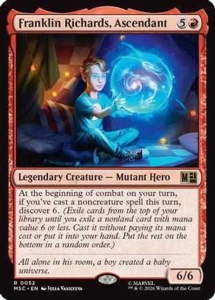 Franklin Richards, Ascendant (Surge Foil) (MSC-052) [Commander: Marvel Super Heroes] Foil MTG Single Wizards of the Coast