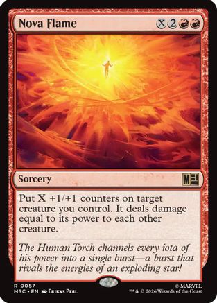 Nova Flame (MSC-057) [Commander: Marvel Super Heroes] MTG Single Wizards of the Coast