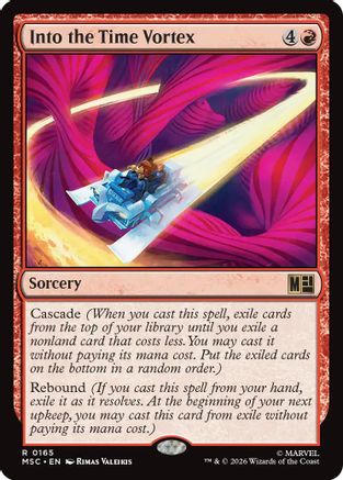 Into the Time Vortex (MSC-165) [Commander: Marvel Super Heroes] MTG Single Wizards of the Coast