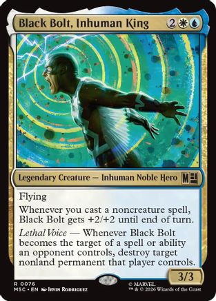 Black Bolt, Inhuman King (MSC-076) [Commander: Marvel Super Heroes] MTG Single Wizards of the Coast