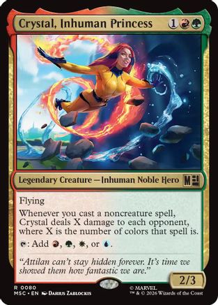 Crystal, Inhuman Princess (MSC-080) [Commander: Marvel Super Heroes] MTG Single Wizards of the Coast