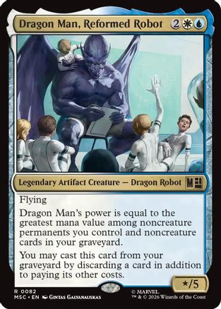 Dragon Man, Reformed Robot (Surge Foil) (MSC-082) [Commander: Marvel Super Heroes] Foil MTG Single Wizards of the Coast