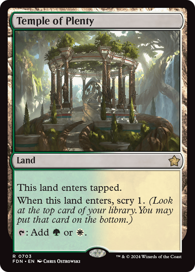 Temple of Plenty (FDN-703) [Foundations] MTG Single Wizards of the Coast