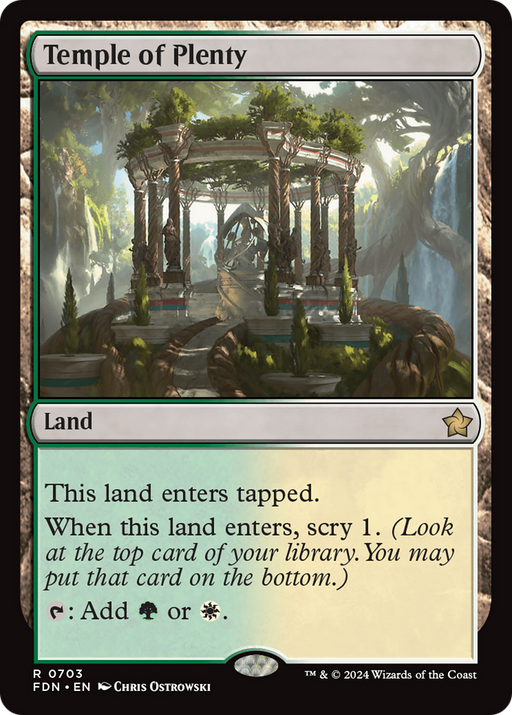 Temple of Plenty (FDN-703) [Foundations] MTG Single Wizards of the Coast