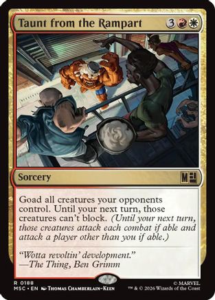 Taunt from the Rampart (MSC-188) [Commander: Marvel Super Heroes] MTG Single Wizards of the Coast