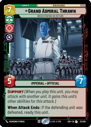 Grand Admiral Thrawn - Orchestrating His Return (33/264) [Ashes of the Empire] Star Wars: Unlimited Single Disney