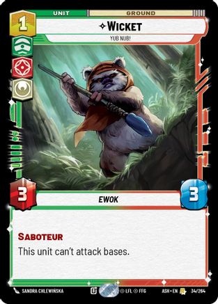 Wicket - Yub Nub! (34/264) [Ashes of the Empire] Star Wars: Unlimited Single Disney