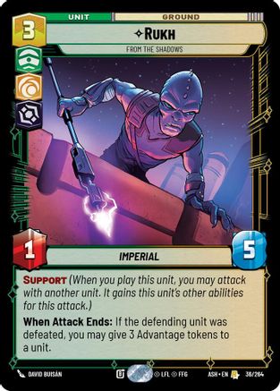 Rukh - From the Shadows (36/264) [Ashes of the Empire] Star Wars: Unlimited Single Disney