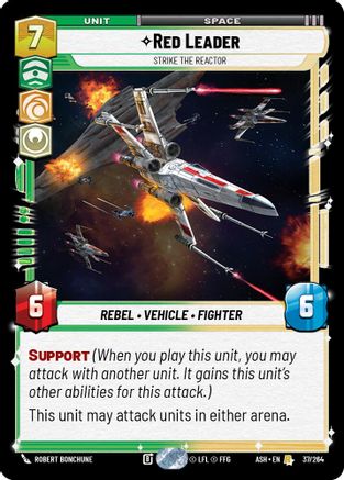 Red Leader - Strike the Reactor (37/264) [Ashes of the Empire] Star Wars: Unlimited Single Disney