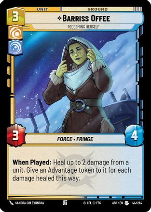 Barriss Offee - Redeeming Herself (44/264) [Ashes of the Empire] Star Wars: Unlimited Single Disney