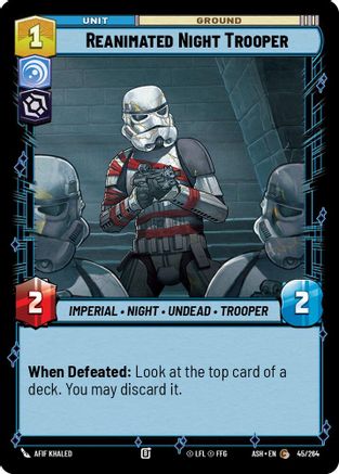 Reanimated Night Trooper (45/264) [Ashes of the Empire] Star Wars: Unlimited Single Disney