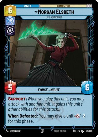 Morgan Elsbeth - Life Abandoned (50/264) [Ashes of the Empire] Star Wars: Unlimited Single Disney