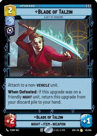 Blade of Talzin - A Gift of Shadows (55/264) [Ashes of the Empire] Star Wars: Unlimited Single Disney