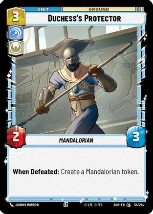 Duchess's Protector (58/264) [Ashes of the Empire] Star Wars: Unlimited Single Disney