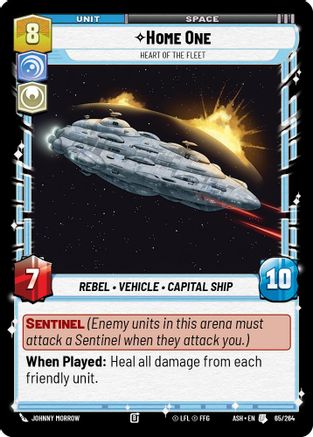 Home One - Heart of the Fleet (65/264) [Ashes of the Empire] Star Wars: Unlimited Single Disney