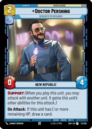 Doctor Pershing - Dedicated to Research (72/264) [Ashes of the Empire] Star Wars: Unlimited Single Disney