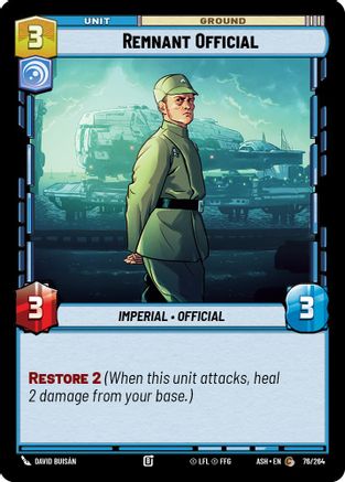 Remnant Official (76/264) [Ashes of the Empire] Star Wars: Unlimited Single Disney