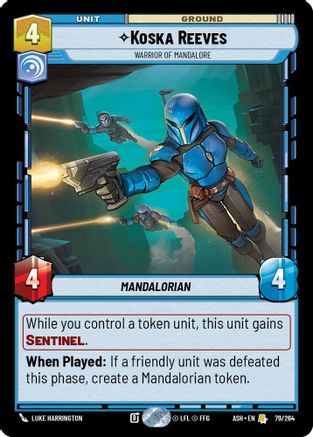 Koska Reeves - Warrior of Mandalore (79/264) [Ashes of the Empire] Star Wars: Unlimited Single Disney