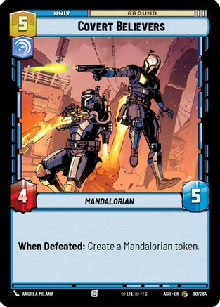 Covert Believers (80/264) [Ashes of the Empire] Star Wars: Unlimited Single Disney