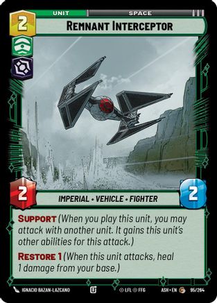 Remnant Interceptor (95/264) [Ashes of the Empire] Star Wars: Unlimited Single Disney