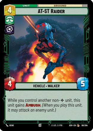 AT-ST Raider (98/264) [Ashes of the Empire] Star Wars: Unlimited Single Disney
