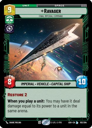Ravager - Final Imperial Command (102/264) [Ashes of the Empire] Star Wars: Unlimited Single Disney