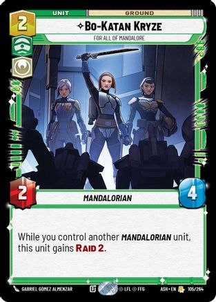 Bo-Katan Kryze - For All of Mandalore (105/264) [Ashes of the Empire] Star Wars: Unlimited Single Disney