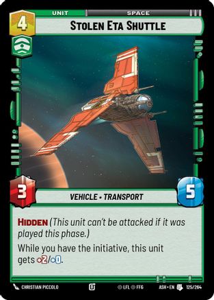 Stolen Eta Shuttle (125/264) [Ashes of the Empire] Star Wars: Unlimited Single Disney