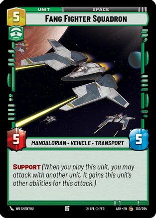 Fang Fighter Squadron (130/264) [Ashes of the Empire] Star Wars: Unlimited Single Disney