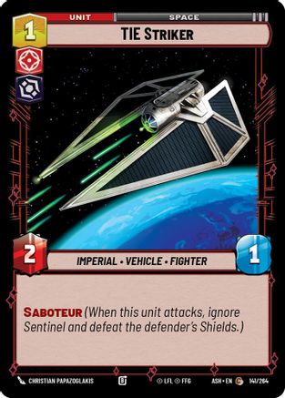 TIE Striker (141/264) [Ashes of the Empire] Star Wars: Unlimited Single Disney