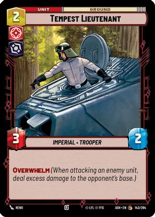Tempest Lieutenant (143/264) [Ashes of the Empire] Star Wars: Unlimited Single Disney