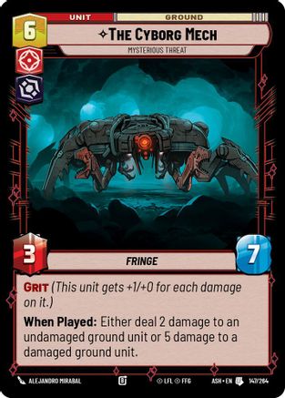 The Cyborg Mech - Mysterious Threat (147/264) [Ashes of the Empire] Star Wars: Unlimited Single Disney