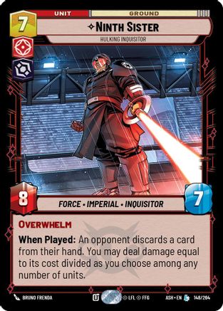 Ninth Sister - Hulking Inquisitor (148/264) [Ashes of the Empire] Star Wars: Unlimited Single Disney