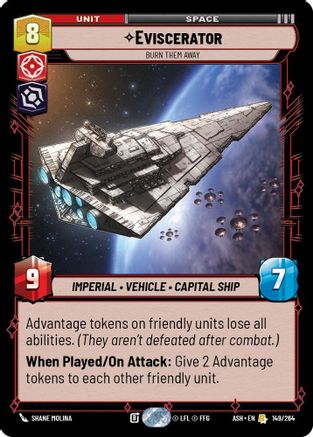 Eviscerator - Burn Them Away (149/264) [Ashes of the Empire] Star Wars: Unlimited Single Disney