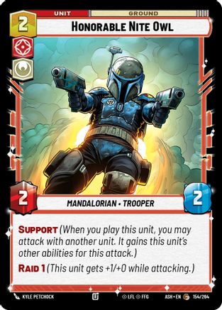 Honorable Nite Owl (154/264) [Ashes of the Empire] Star Wars: Unlimited Single Disney