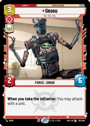 Grogu - Yes. Yes. Yes. (155/264) [Ashes of the Empire] Star Wars: Unlimited Single Disney